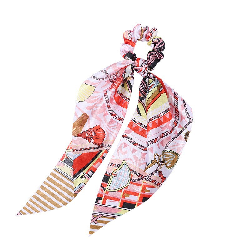 Fashion Long Streamer Printed Fabric Tie Hair Accessory For Ponytail Tie-up Hair Top Cuft - Image 15