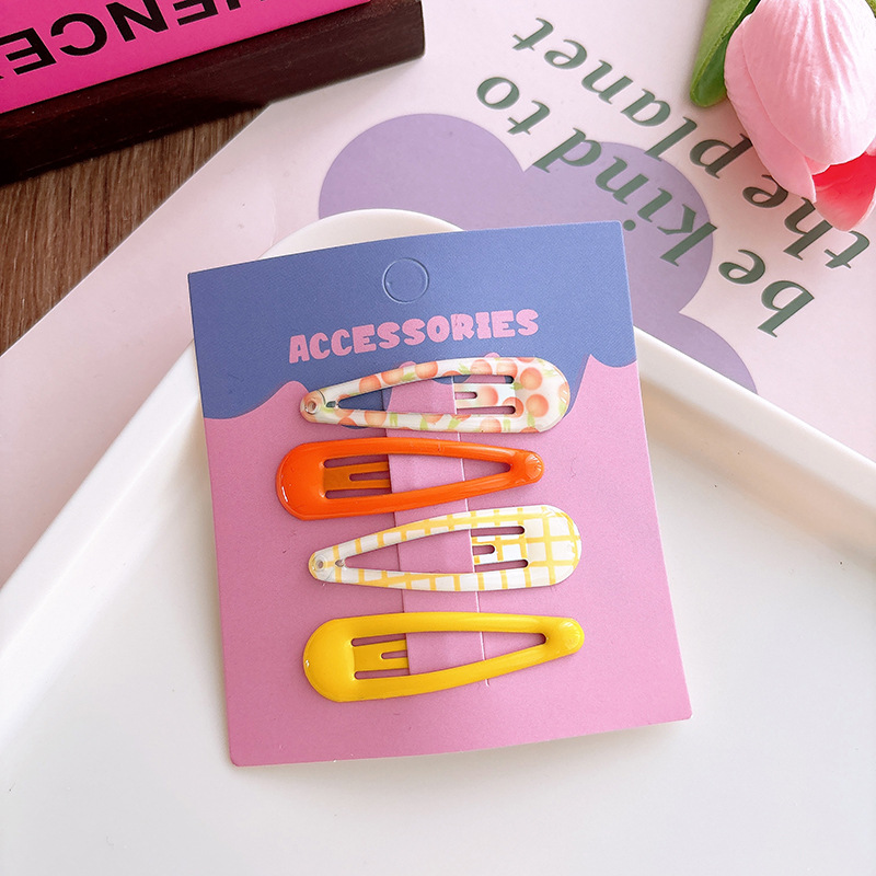 Cute Dripping Printing Candy Color Hair Clip - Image 2