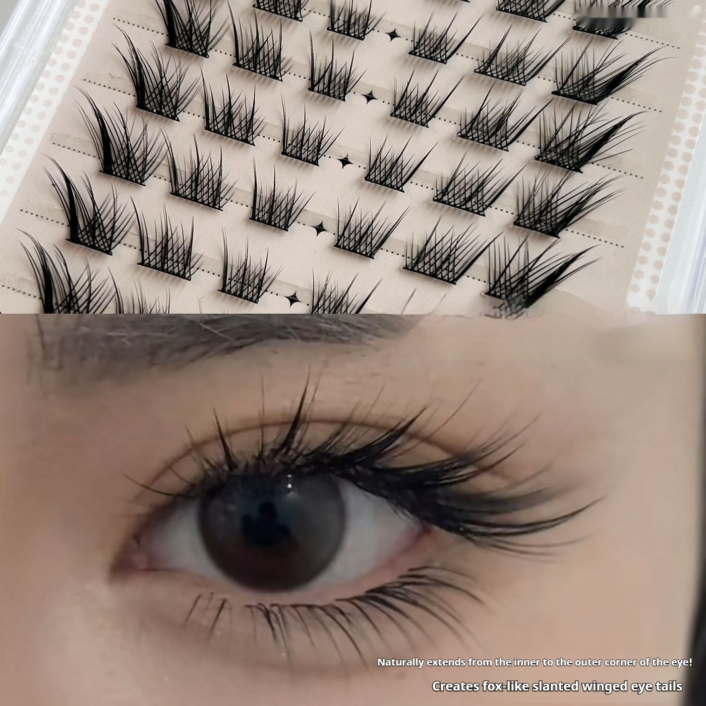 Fox Style Glue Free False Eyelashes Fly Diagonally Thick And Curled Naturally