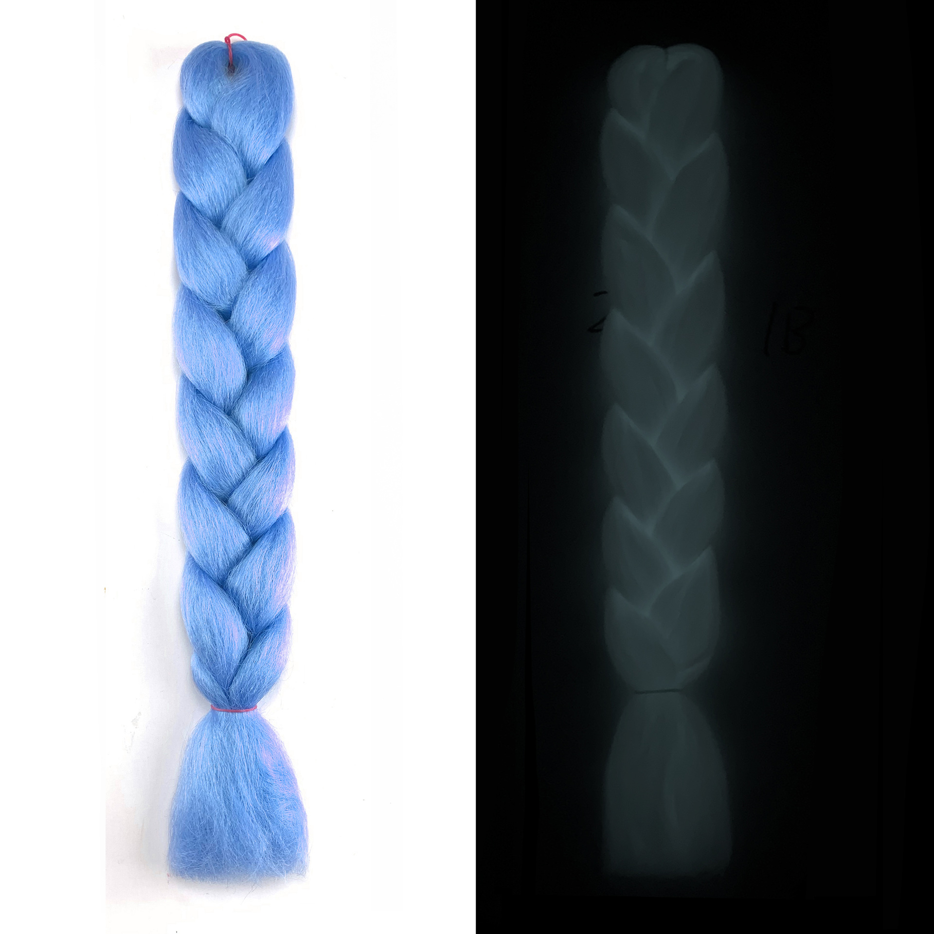 Luminous Fluorescent Chemical Fiber Wig Big Braid - Image 2