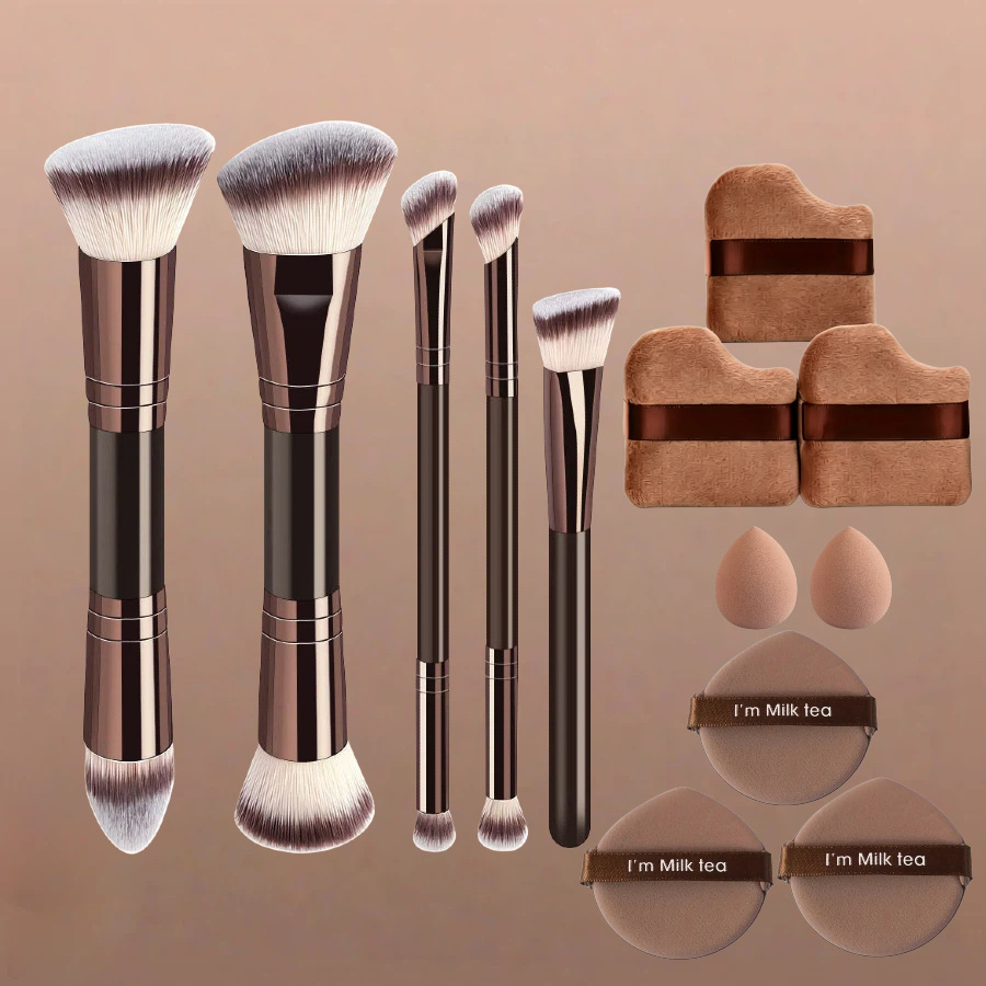 Coffee-colored Makeup Brush Beauty Tool - Image 4