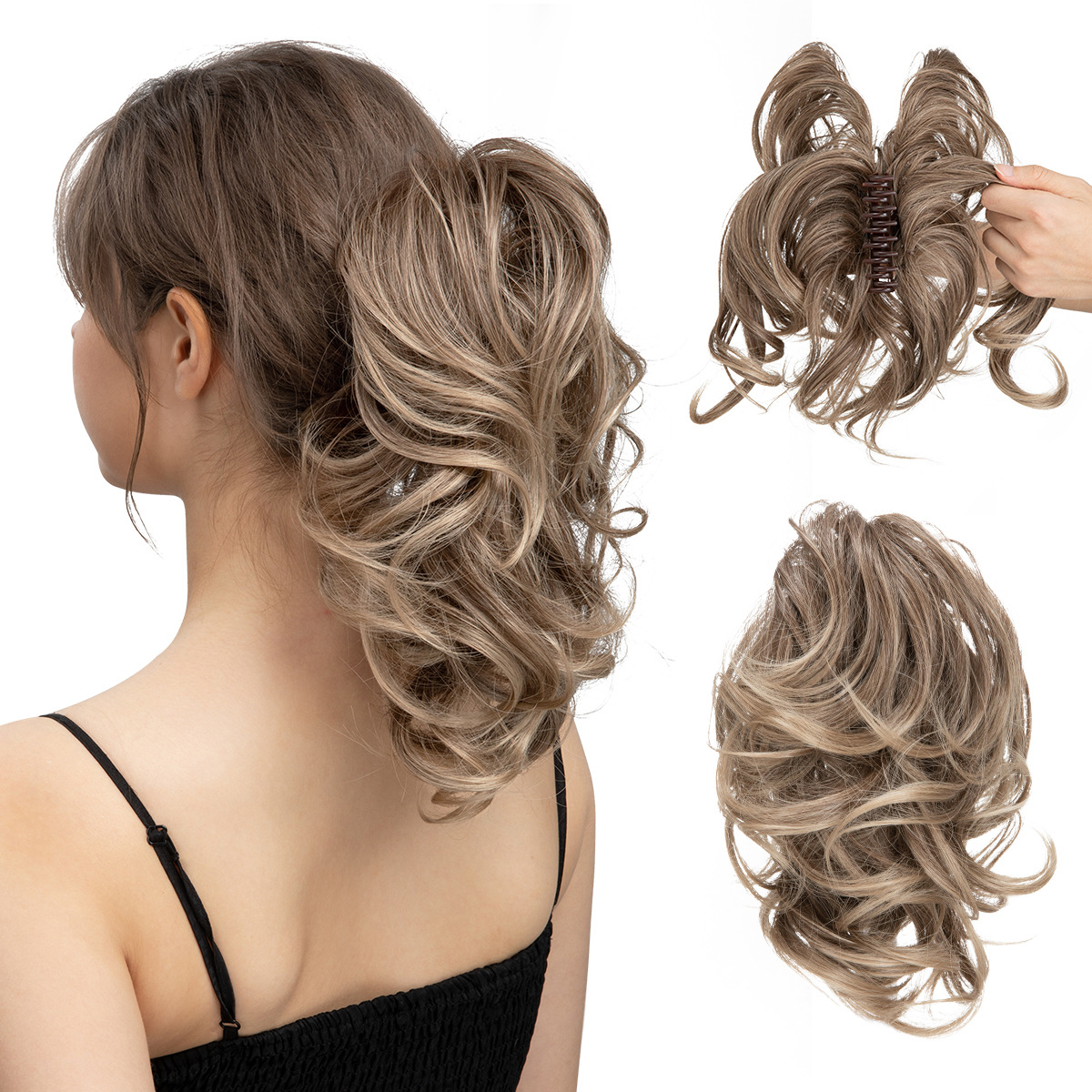 Wig Grip Ponytail Short Female Adjustable Fluffy Natural Short - Image 5