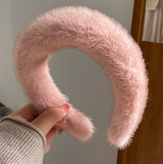Maillard Fluffy Hair Band High-grade Headdress Face Wash Hair Fixer Wide-brimmed High Skull Hair Bundle - Image 12