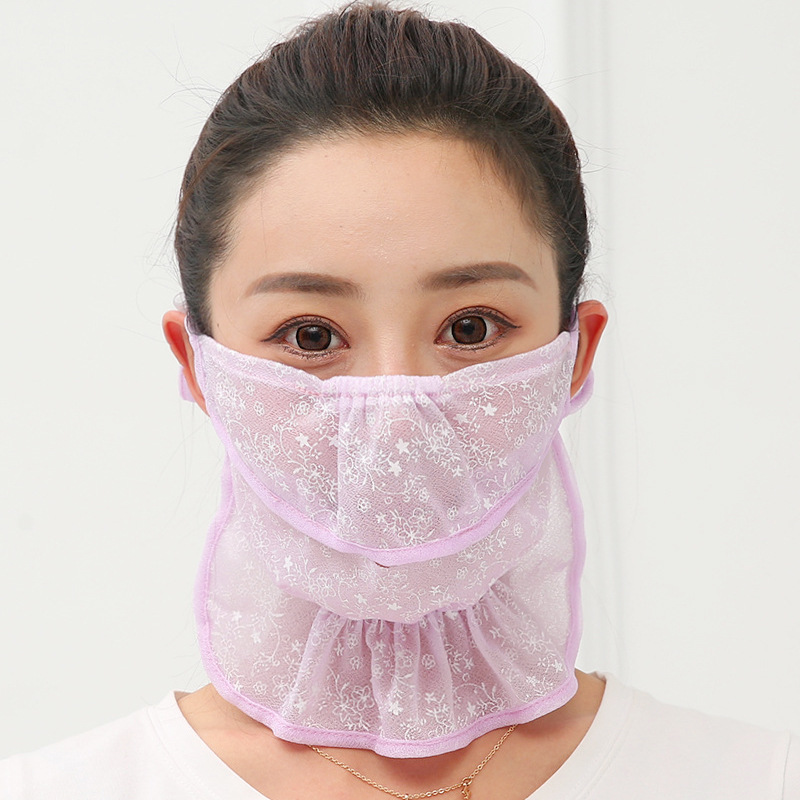 Summer Sun Protection Mask Outdoor Sun Protection Neck Protection Ice Silk Fabric Breathable And Dustproof - Image 3