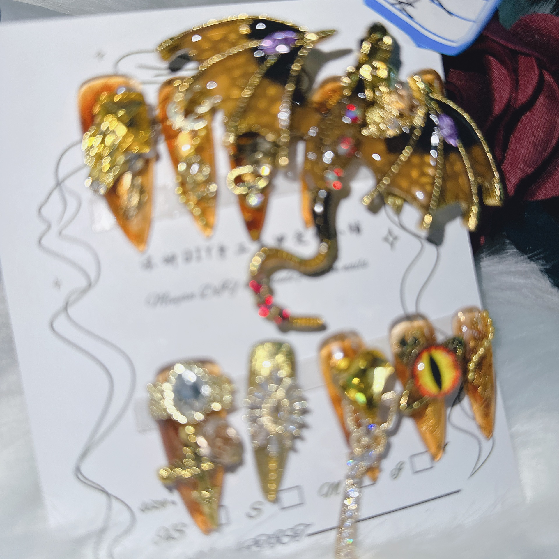 Hand-painted Rich Dragon Amber Exaggerated Super Cool Personality Wear Armor