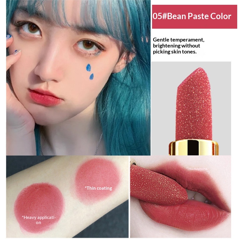 Little Golden Diamond Shimmer Lipstick Velvet Matte Opacity - Image 5