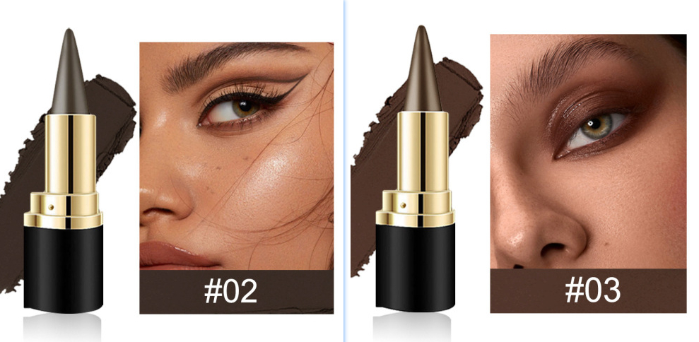 Womens Quick-drying Waterproof, Easy-to-apply Smudge-proof Eyeliner Cream - Image 11