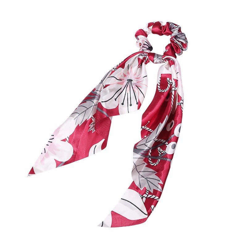 Fashion Long Streamer Printed Fabric Tie Hair Accessory For Ponytail Tie-up Hair Top Cuft - Image 5