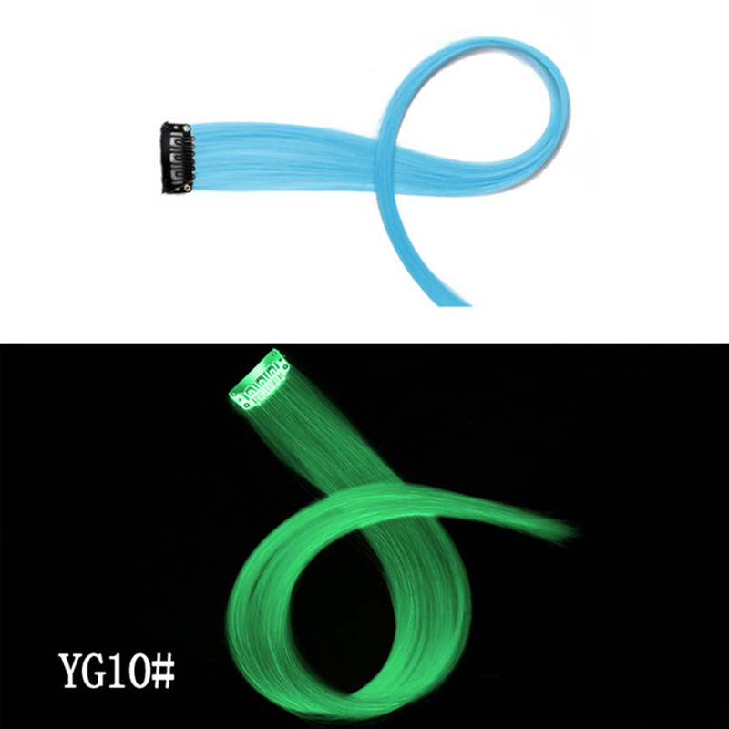 Luminous DIY Clip - In Hair Luminous Hairpiece Hair Traceless 50 CM Rainbow Colour - Image 10