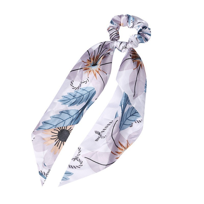 Fashion Long Streamer Printed Fabric Tie Hair Accessory For Ponytail Tie-up Hair Top Cuft - Image 2