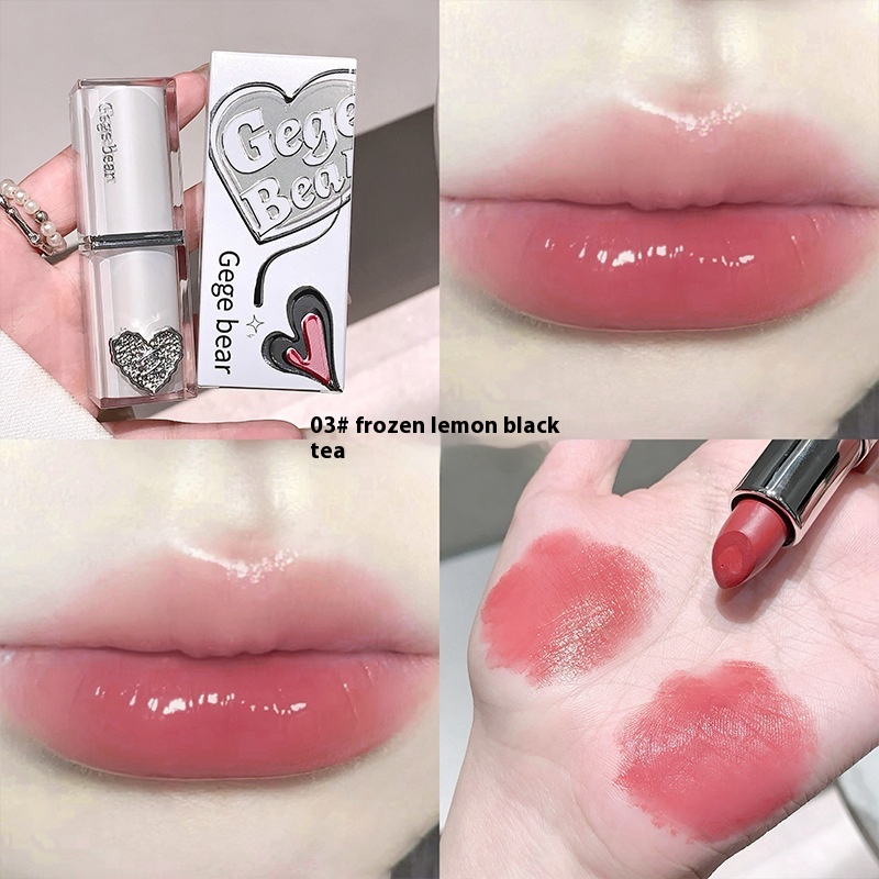 Crystal Transparent Runcai Sandwich Lipstick Glossy Mirror - Image 3