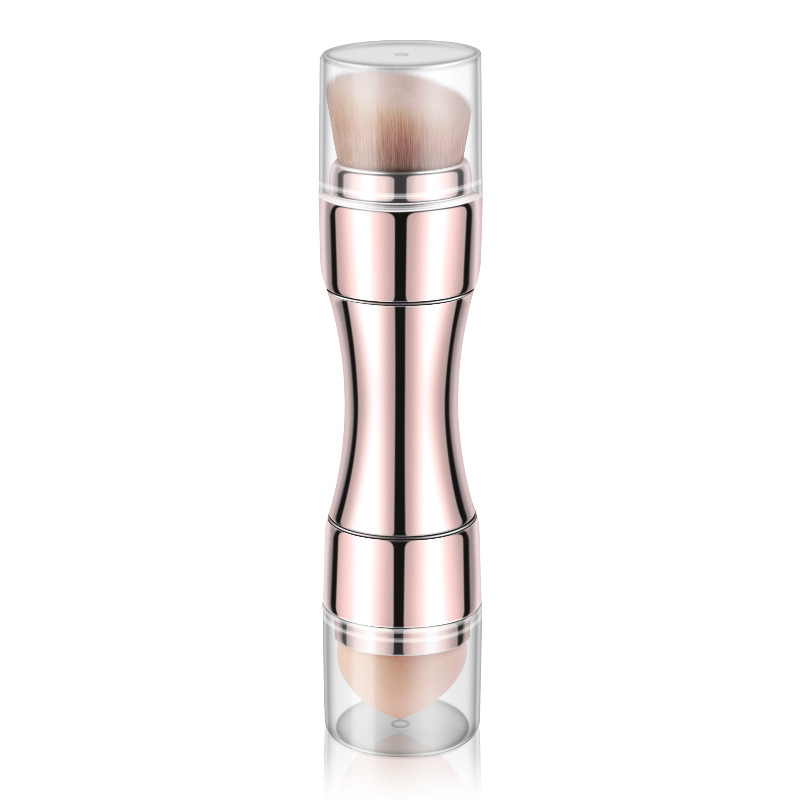Retractable Metallic Four-in-one Multifunctional Makeup Brush - Image 2