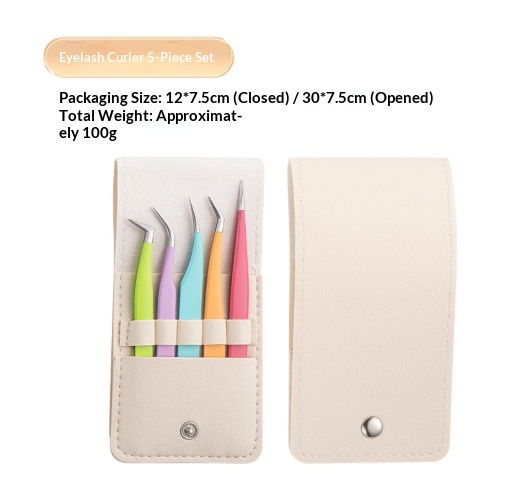 Stainless Steel False Eyelash Tweezers Lash Extension Tweezers Beauty Tool - Image 4