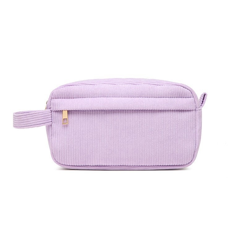 Corduroy Large-Capacity Handheld Makeup Bag - Image 3