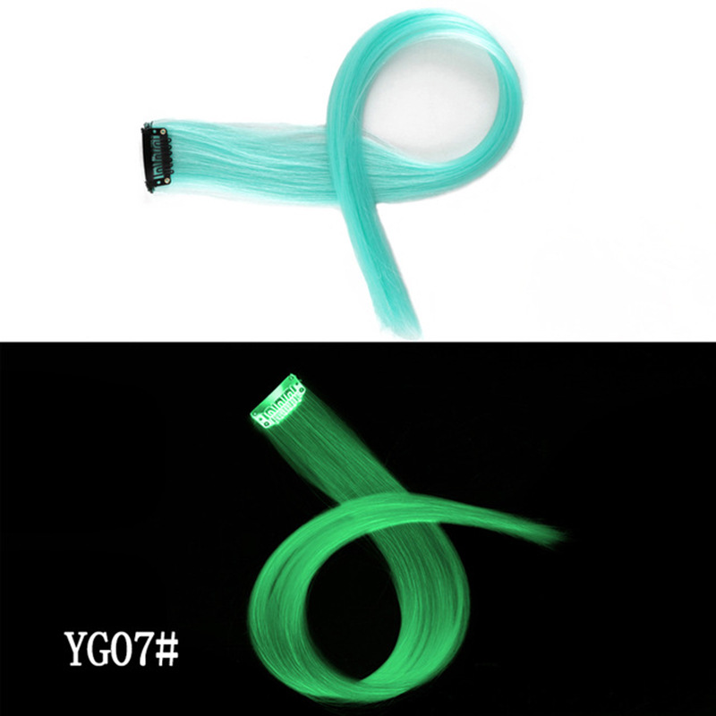 Luminous DIY Clip - In Hair Luminous Hairpiece Hair Traceless 50 CM Rainbow Colour - Image 7