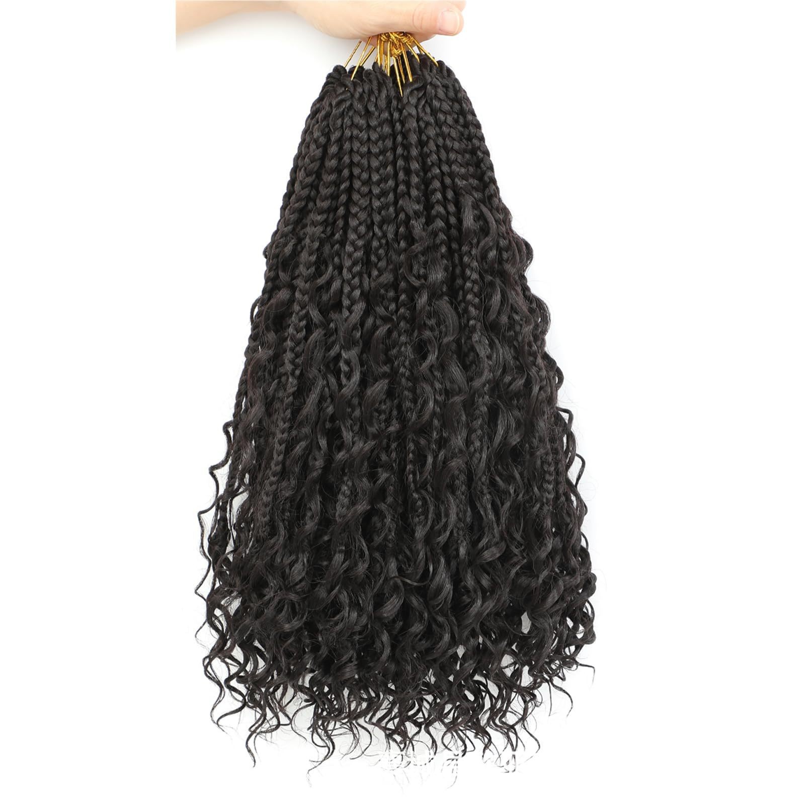 Synthetic Fiber Crochet Wig Braided Three-strand Braid - Image 2