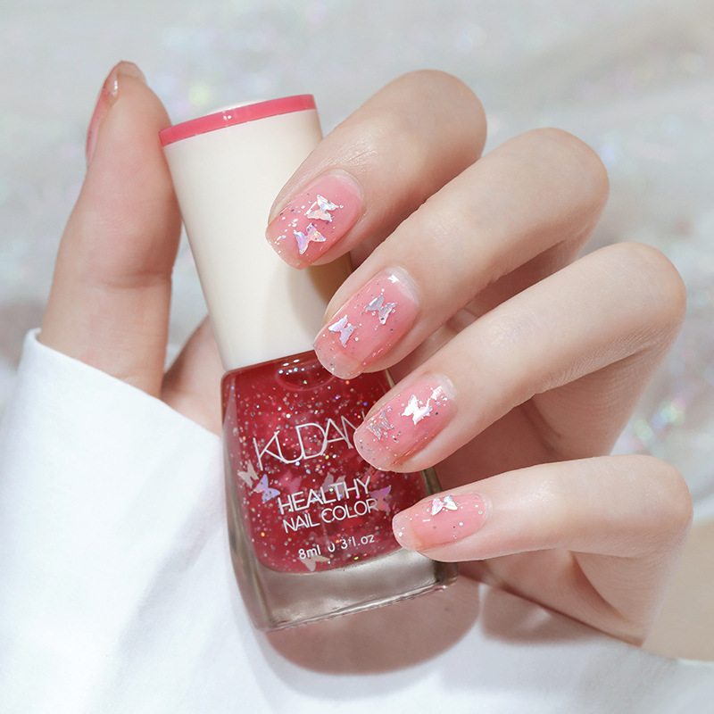 Iridescent Brightening Fine-shimmering No-bake Peel-off-free Clear Nail Polish - Image 20
