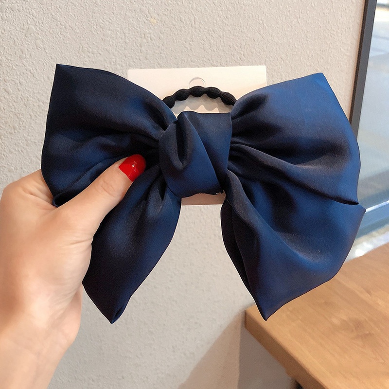 High-grade Satin Bow Headdress Flower Hair Ring - Image 5