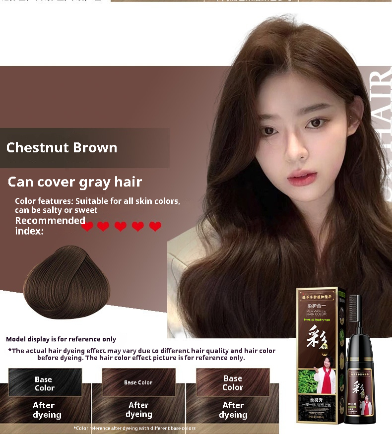 Plant Pure Hair Dye Color Hair Dyeing Cover White Hair Hair Color Cream - Image 8