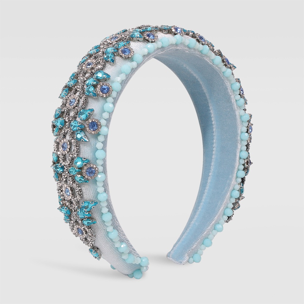 Baroque Style Diamond-studded Sponge Headband - Image 3