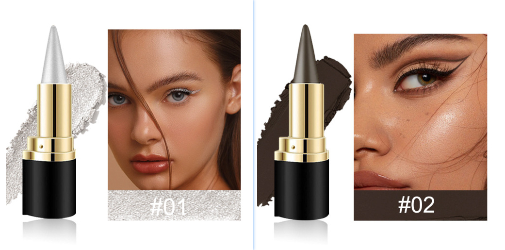 Womens Quick-drying Waterproof, Easy-to-apply Smudge-proof Eyeliner Cream - Image 7
