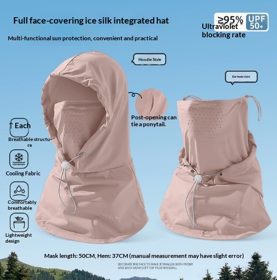 Full-face Sun Protection Mask UV-blocking Breathable One-piece Face Shield For Cycling - Image 12