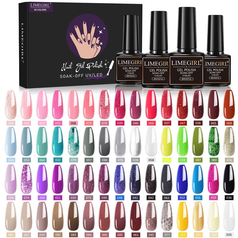 60 Colors Nail Art Functional Adhesive Set Removable - Image 3