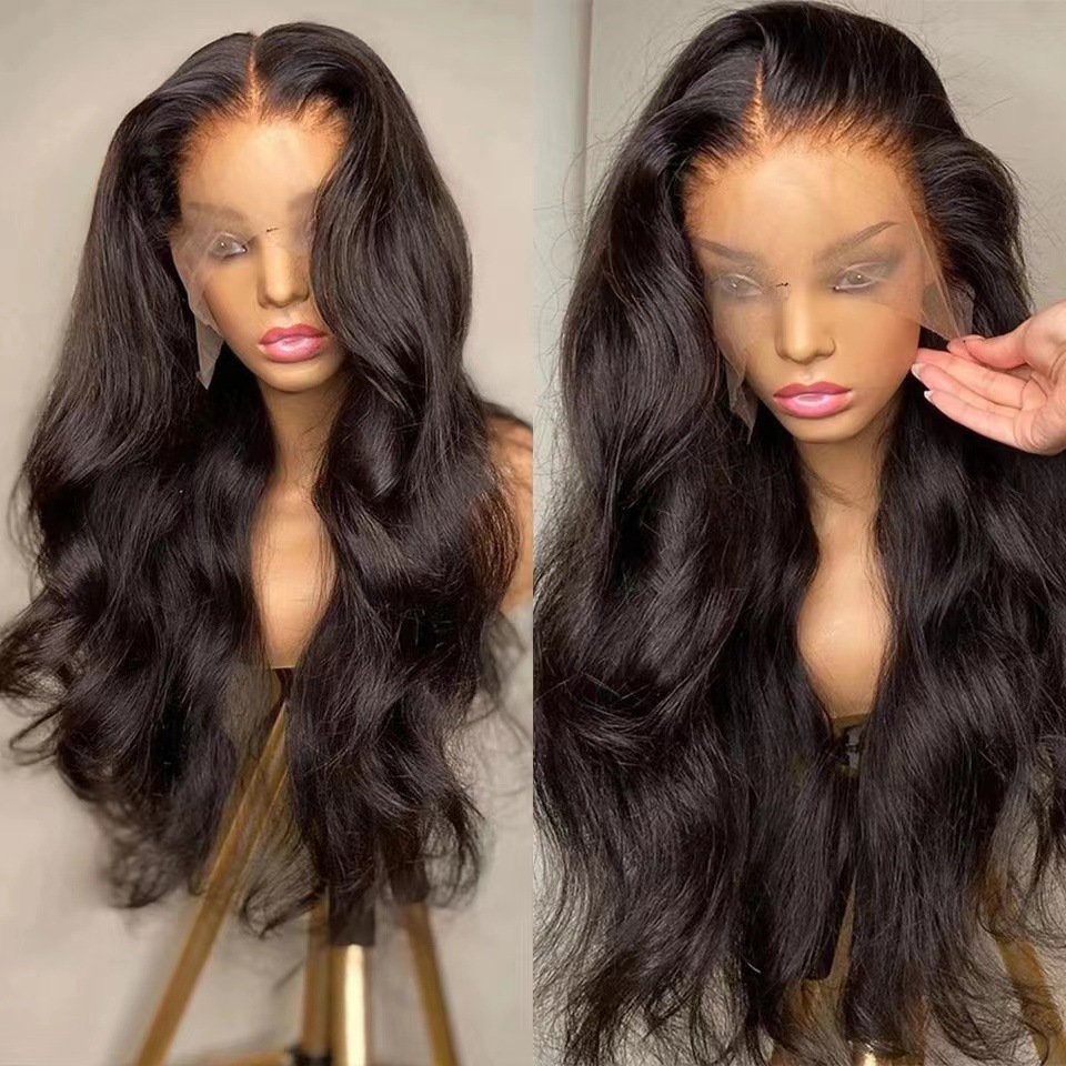 Front Lace Long Fiber Wig Light Gold Big Wave - Image 2