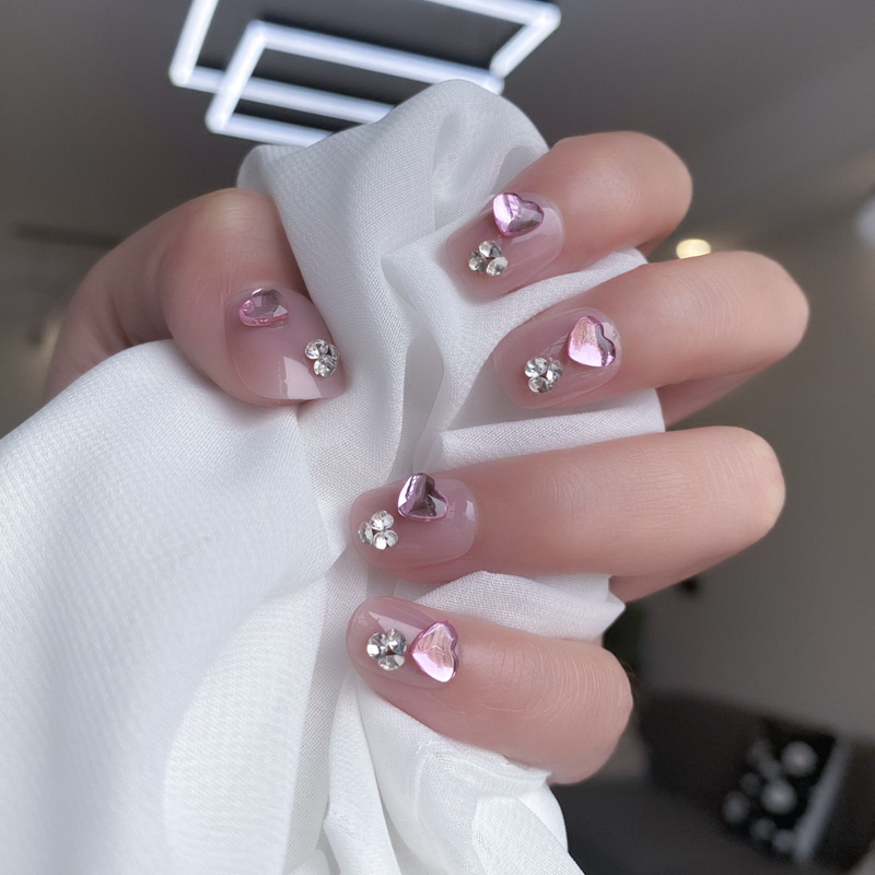 Nail Beauty New Hand-painted Fake Nail Tip Tulip Patch - Image 8