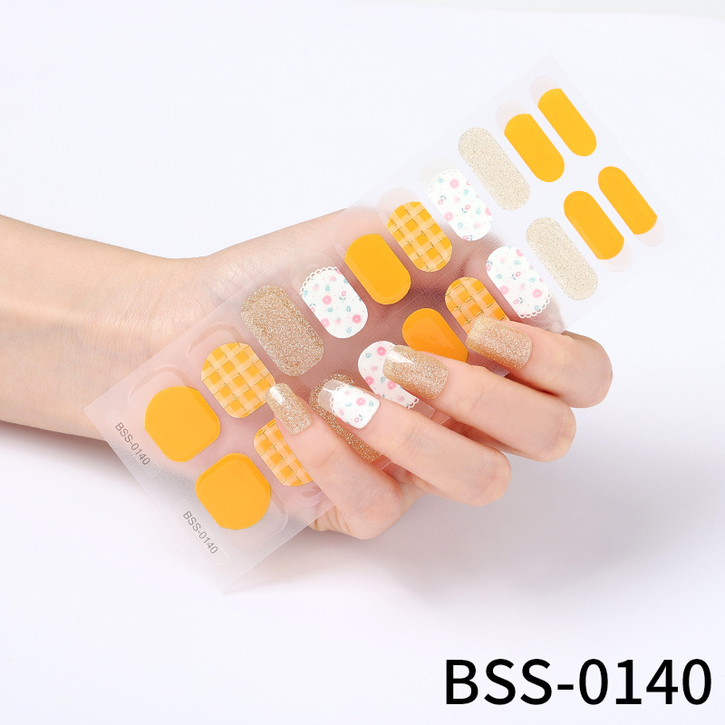 Gel Nail Stickers 3d Semi-cured Nail Stickers European And American UV Nail Semi-baked Nail Stickers Paper - Image 2