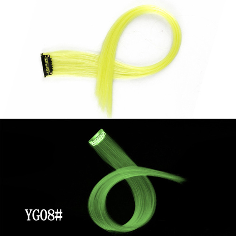 Luminous DIY Clip - In Hair Luminous Hairpiece Hair Traceless 50 CM Rainbow Colour - Image 8
